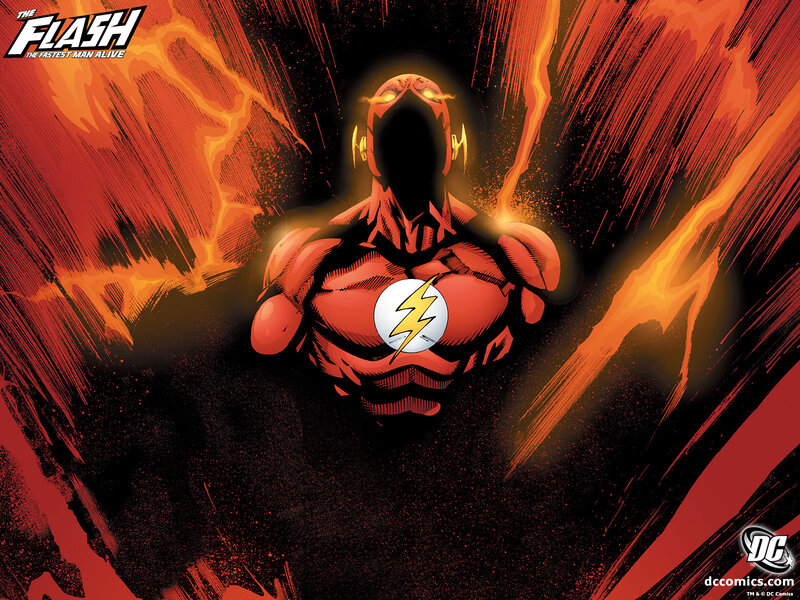 The Flash Character — Red, Dramatic, Comic, Lightning Bolt, Red Suit, Dark Background
