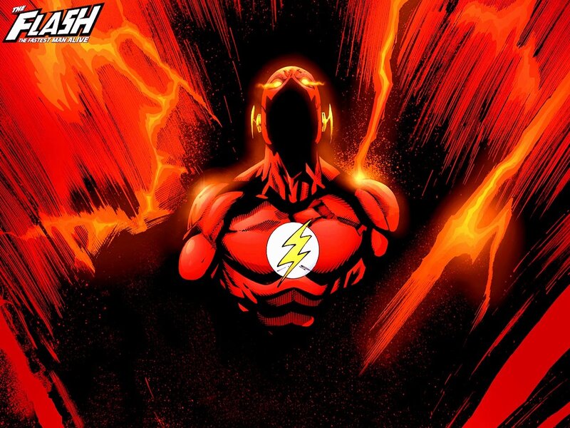 The Flash Character — Red, Dramatic, Comic, Lightning, Costume, Silhouette