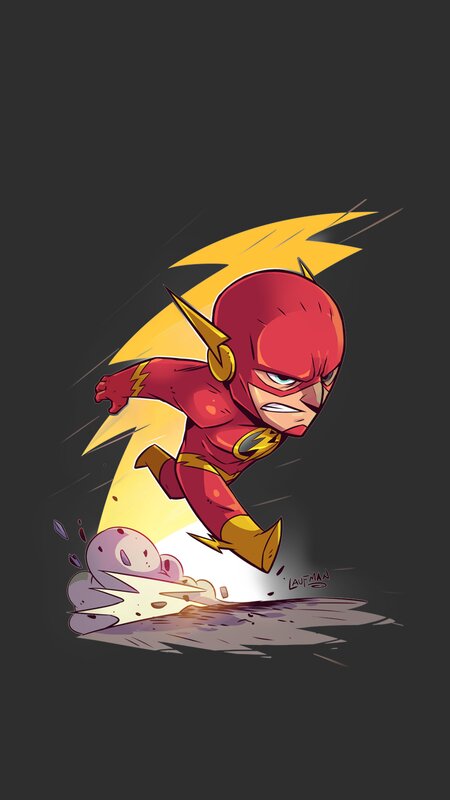 The Flash Character — Red, Dynamic, Digital Art, Lightning Bolt