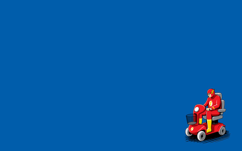 The Flash in a mobility scooter