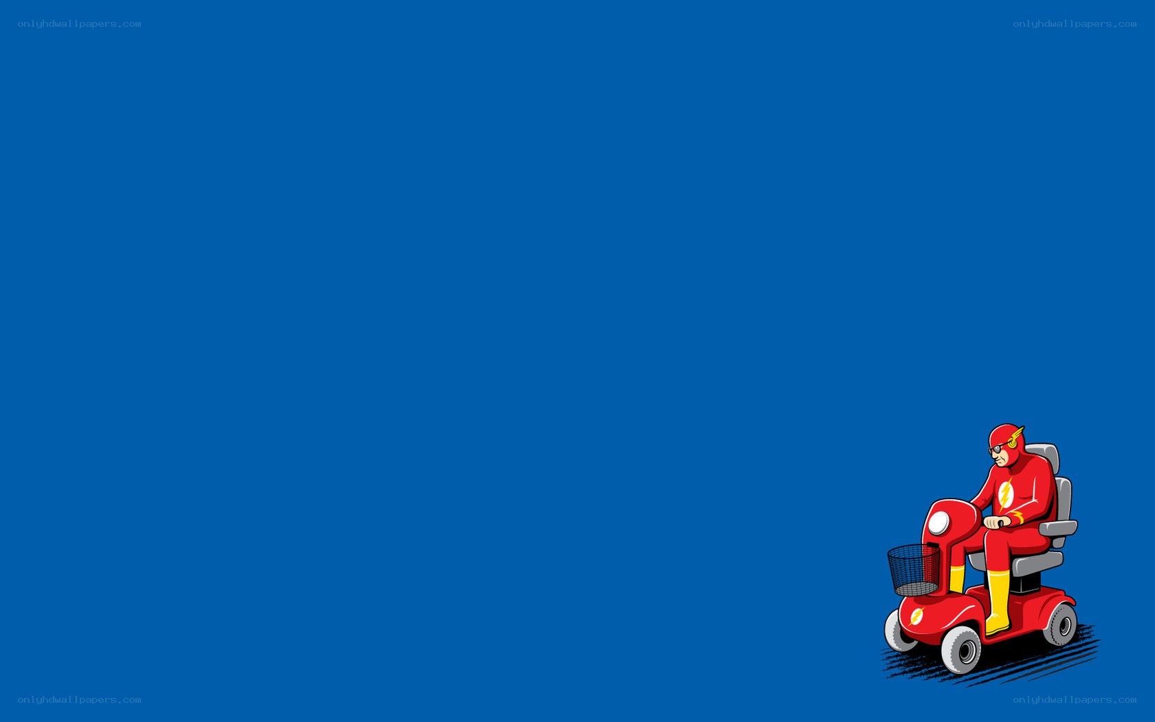 The Flash in a mobility scooter