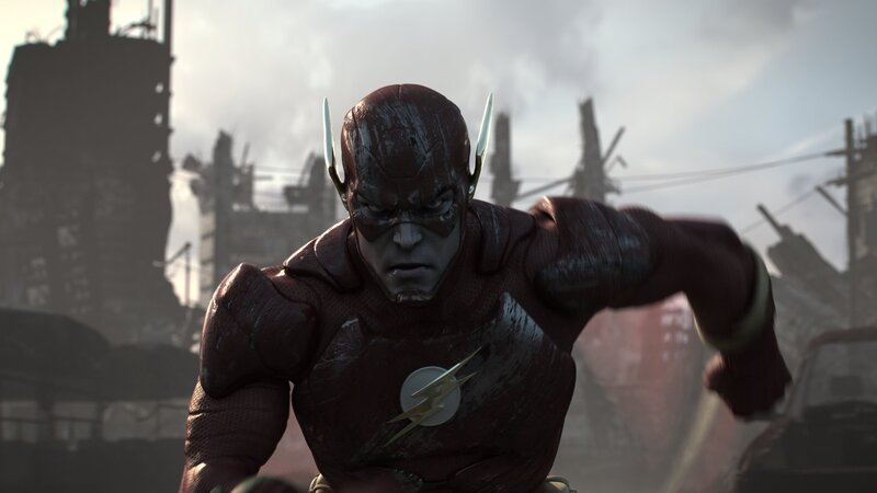 The Flash in Battle — Red, Dramatic
