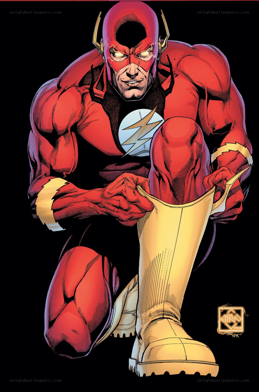 The Flash in red suit