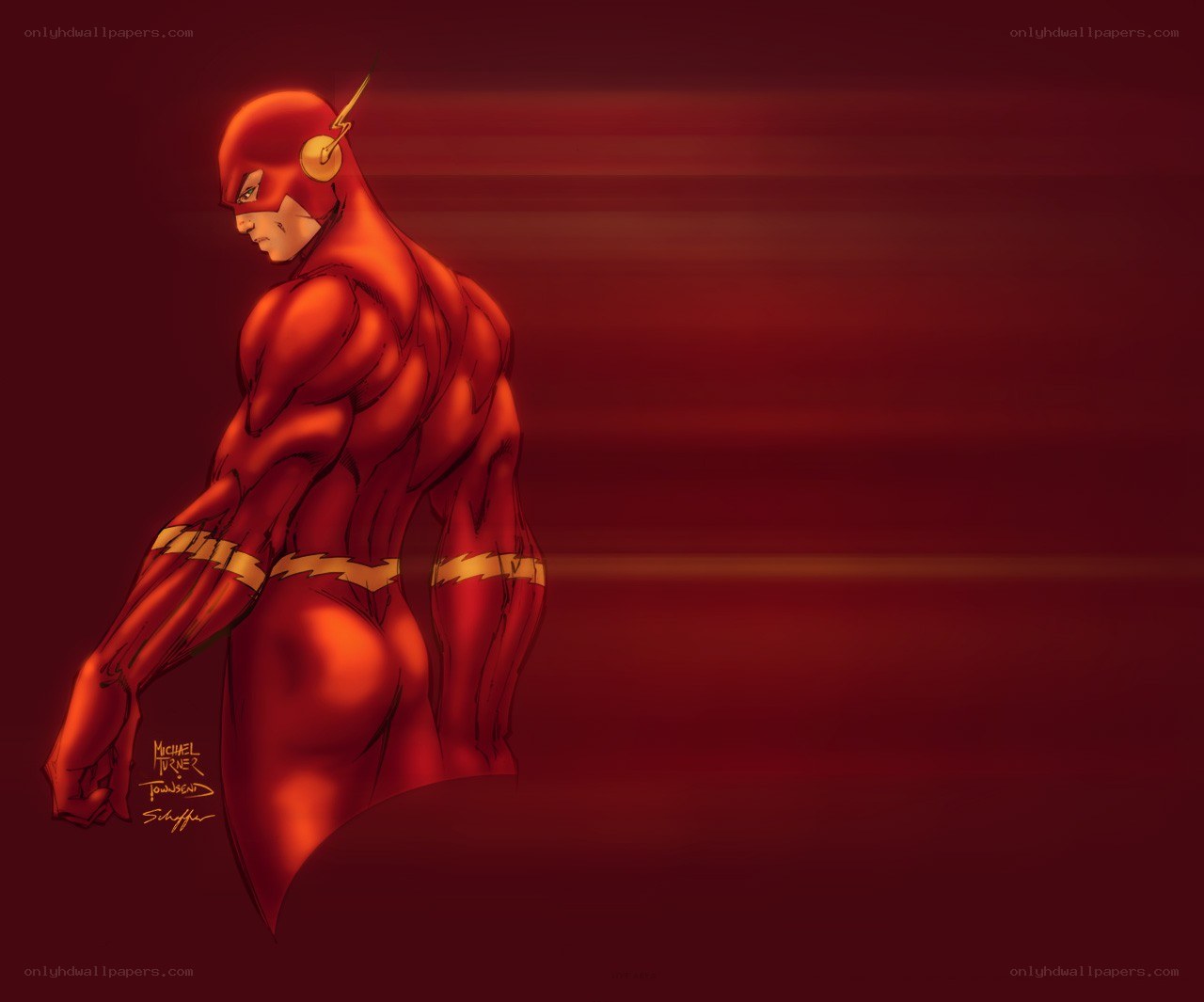 The Flash in red suit