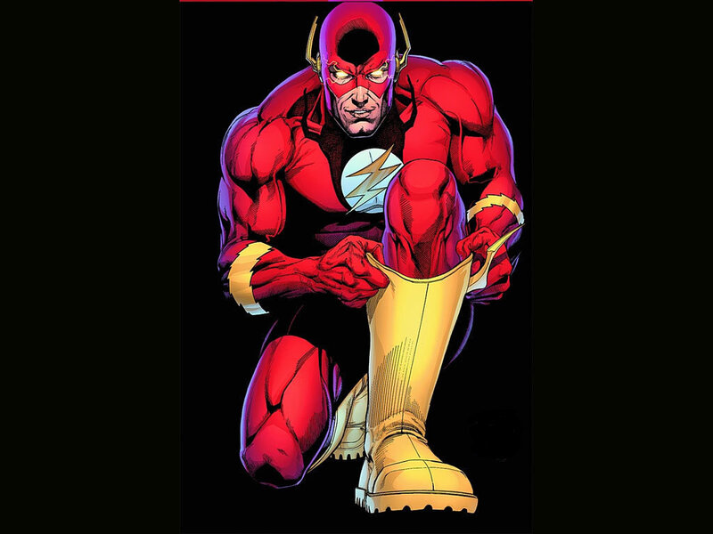 The Flash Kneeling