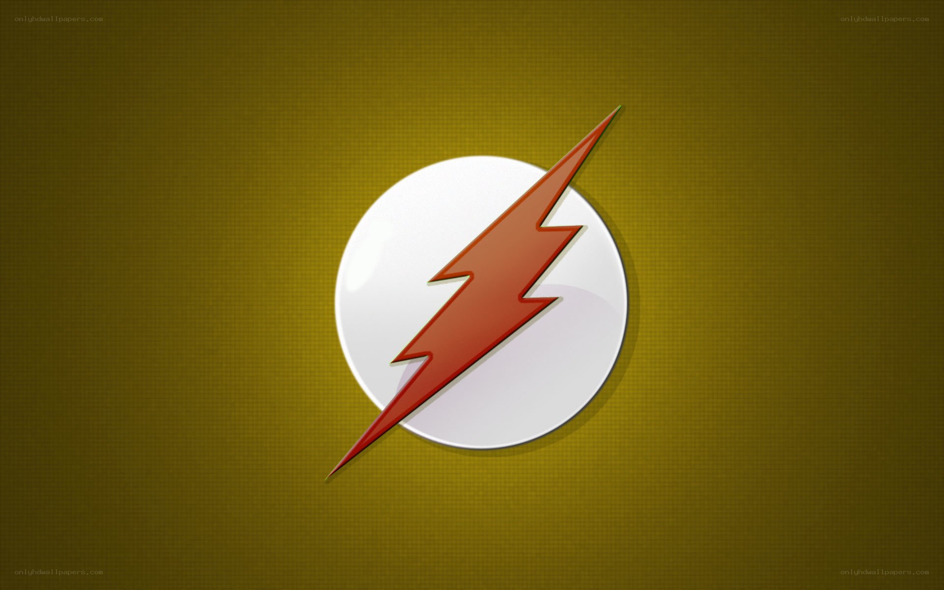 The Flash logo on a yellow background