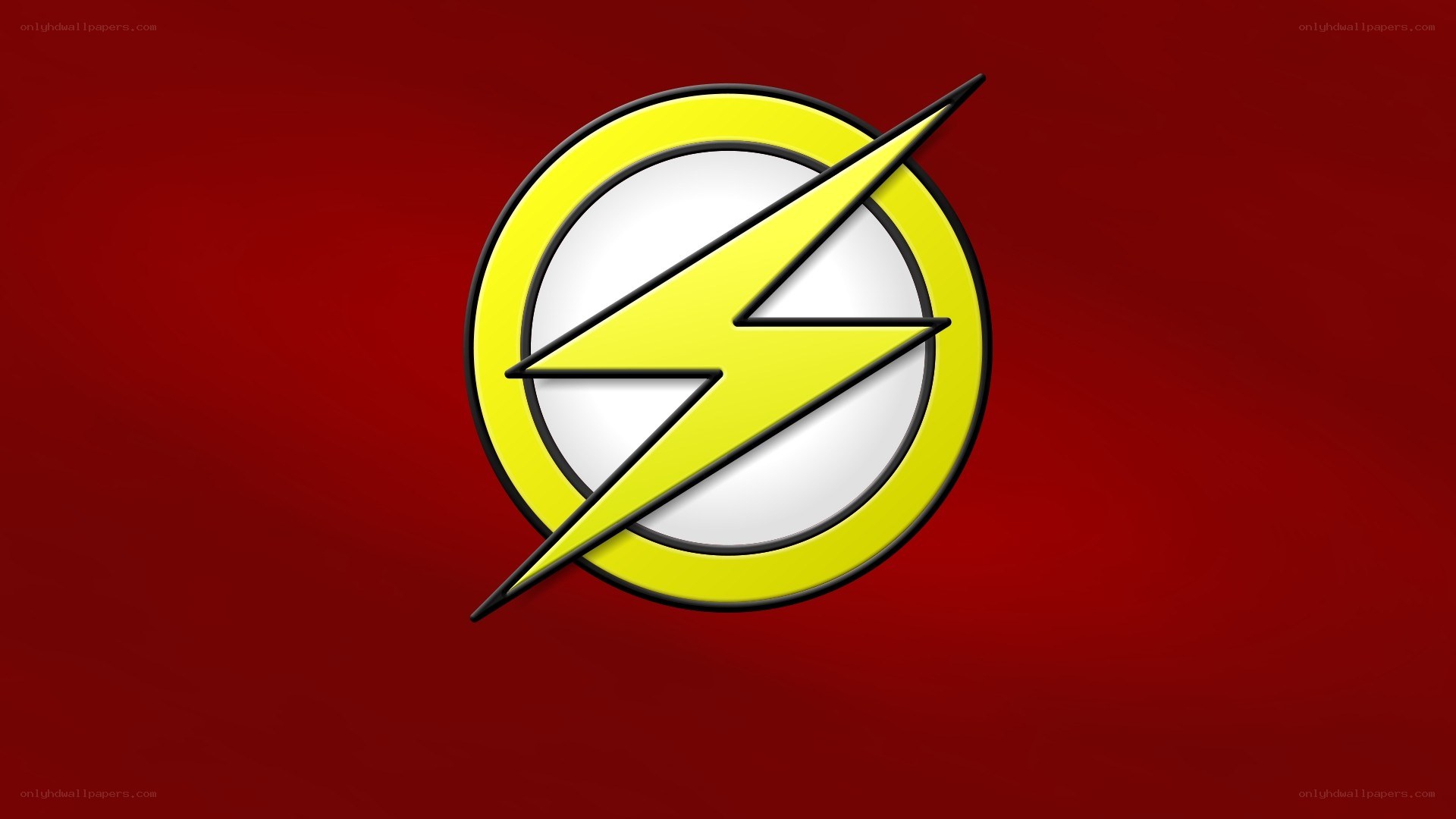 The Flash logo on red