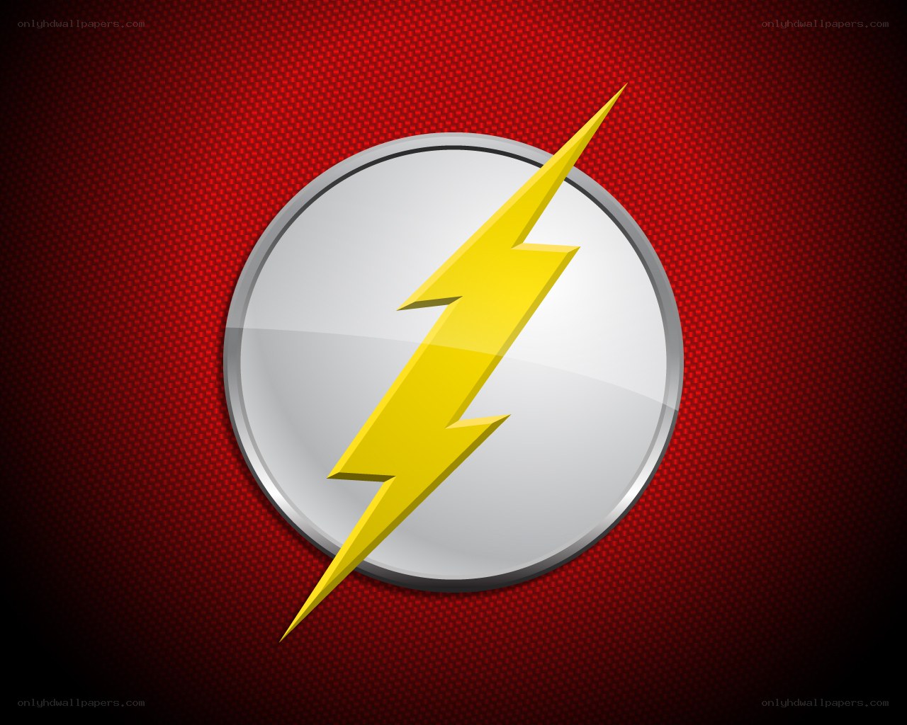 The Flash logo on red