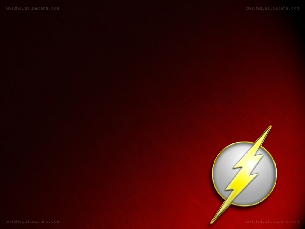 The Flash logo on red background