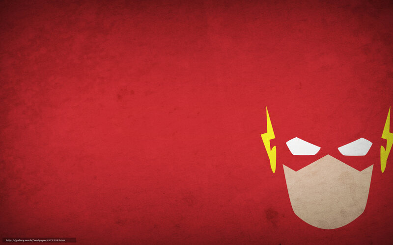 The Flash logo on red
