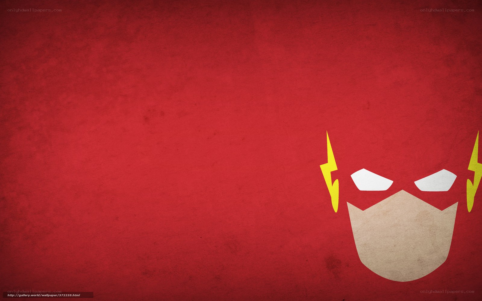 The Flash logo on red