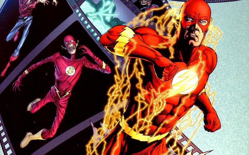 The Flash Running — Red, Dramatic, Comic, Skeleton