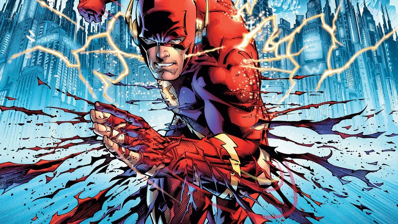 The Flash Running — Red, Dramatic, Comic