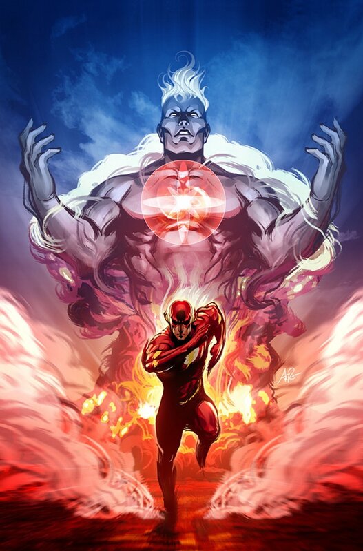The Flash Running — Red, Dramatic, Digital Art