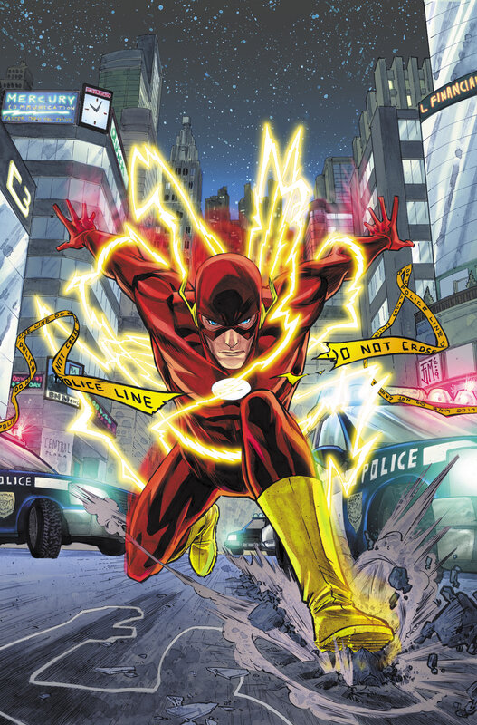 The Flash Running — Red, Dramatic, Night, Comic