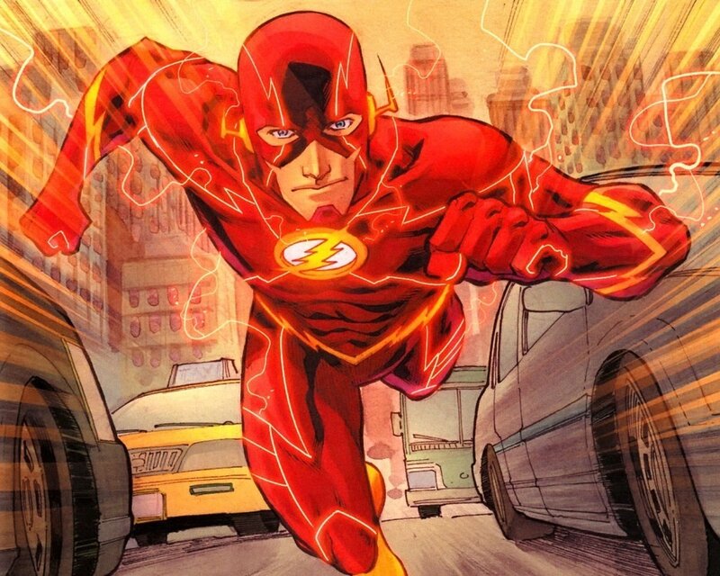 The Flash Running — Red, Dynamic, Comic, City Street