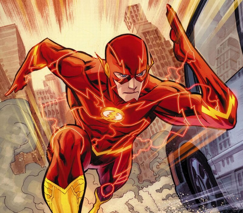 The Flash Running — Red, Dynamic, Comic, City