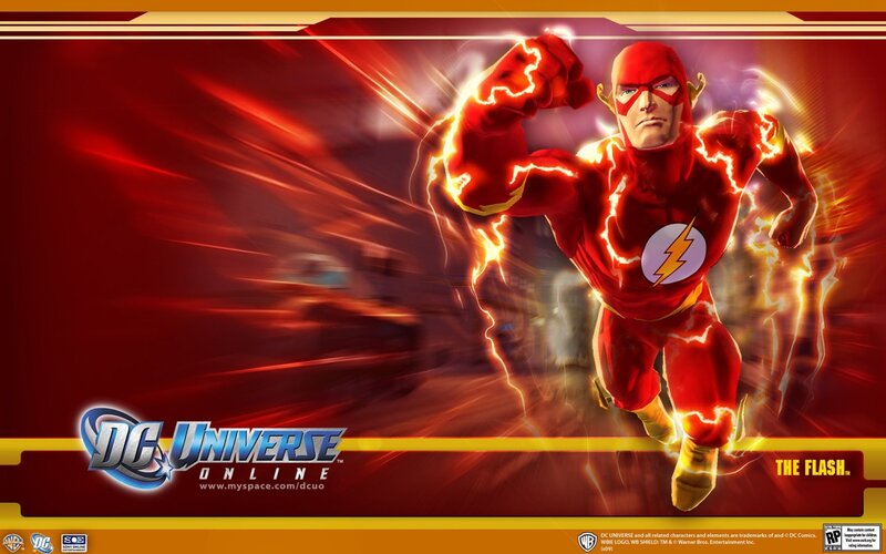The Flash Running — Red, Dynamic, Digital Art, Dc Universe Online