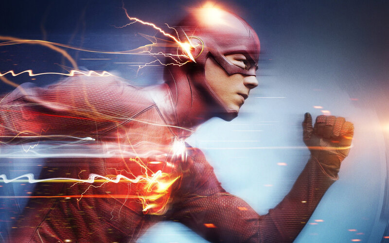 The Flash Running — Red, Dynamic, Digital Art