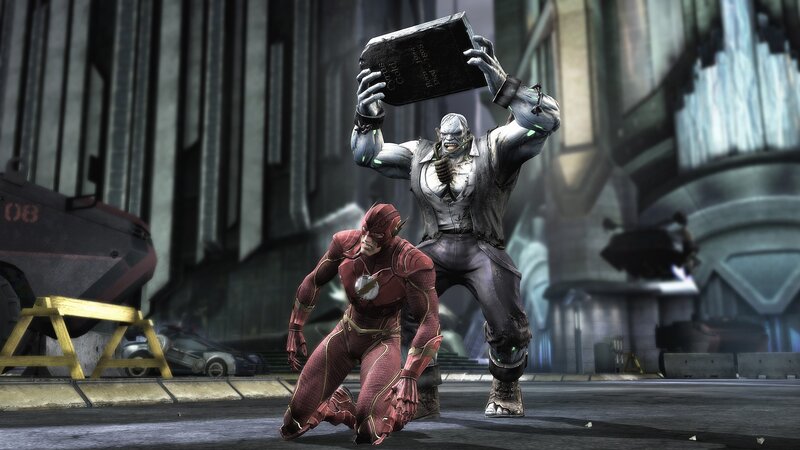 The Flash vs. a monster