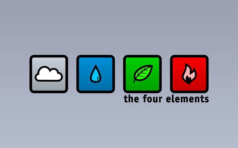 the four elements icons