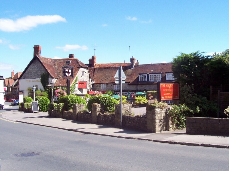 The George Inn in a village