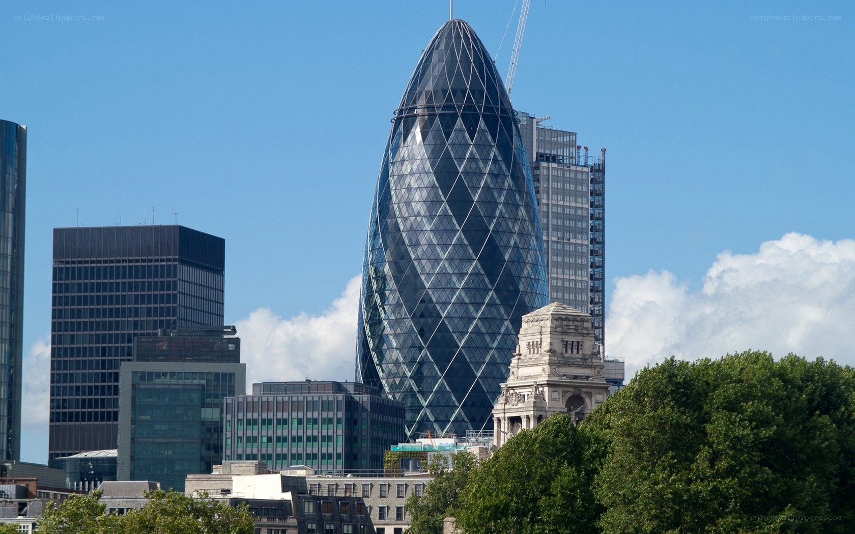 The Gherkin building in London