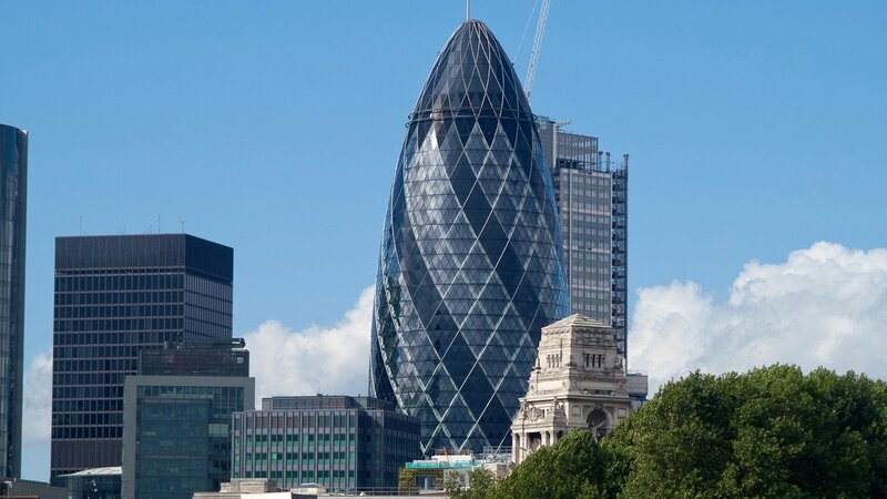 The Gherkin building in London