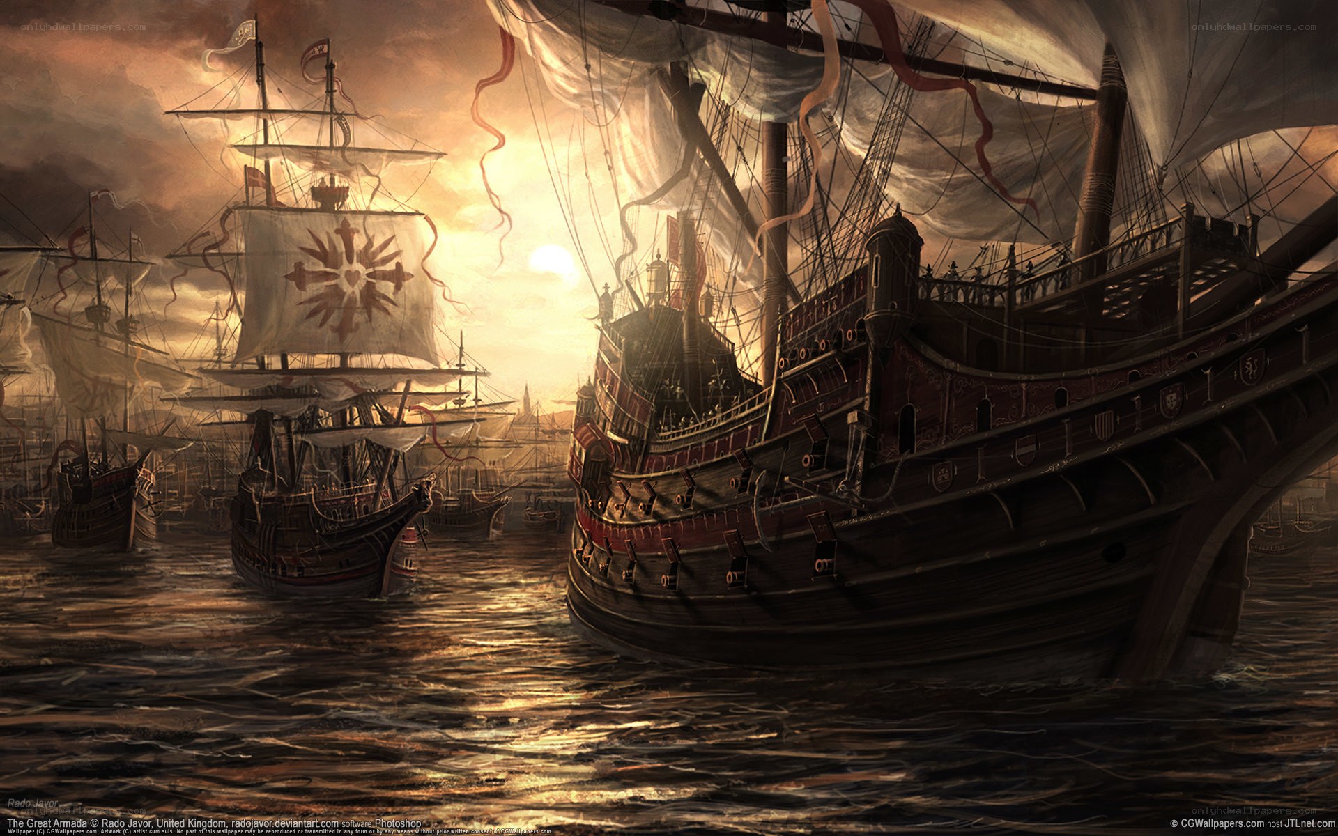 The Great Armada at sunset