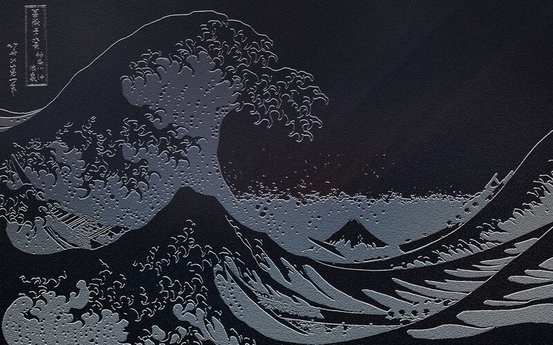 The Great Wave Off Kanagawa — Black