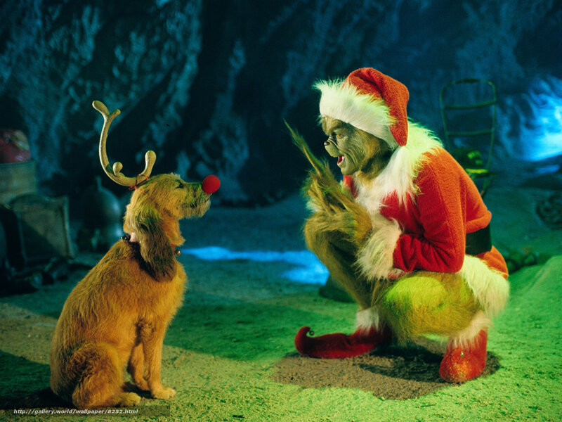 The Grinch in Santa costume