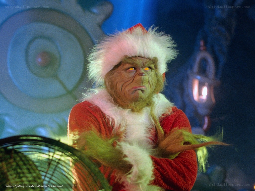 The Grinch in Santa outfit