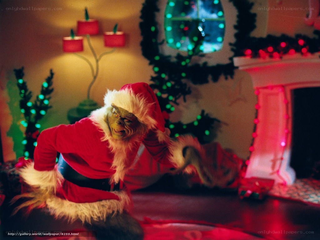 The Grinch in Santa outfit