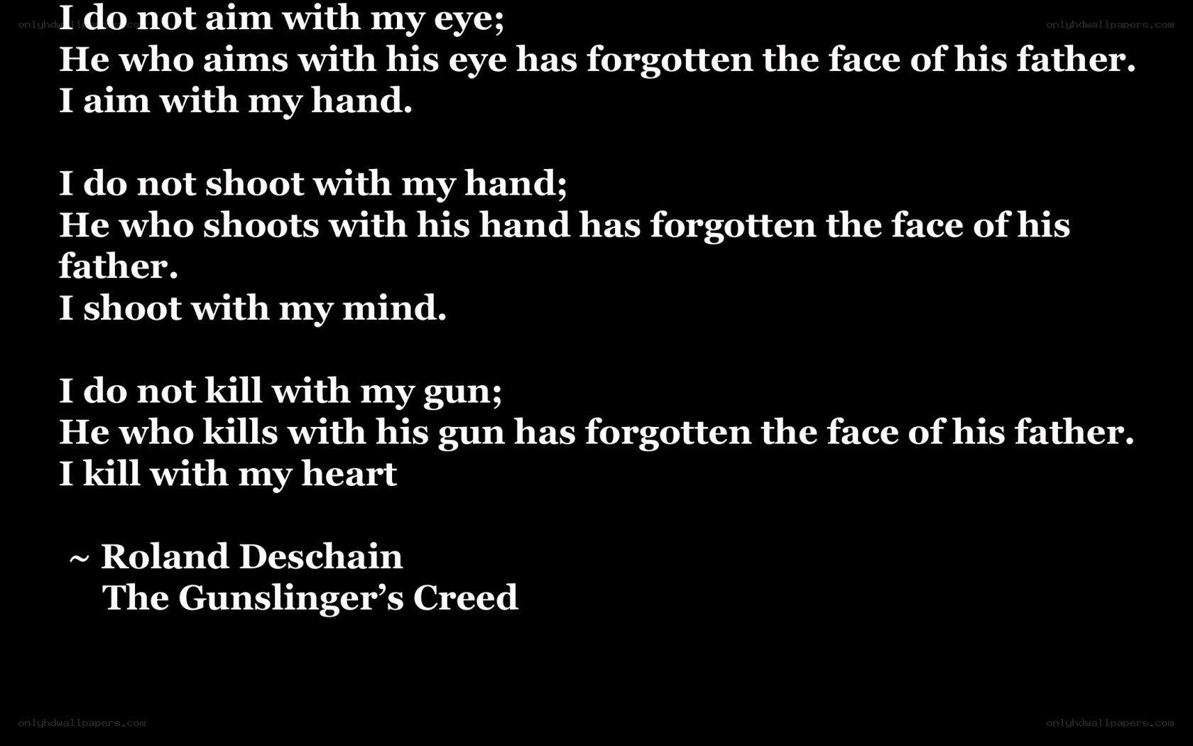The Gunslinger's Creed