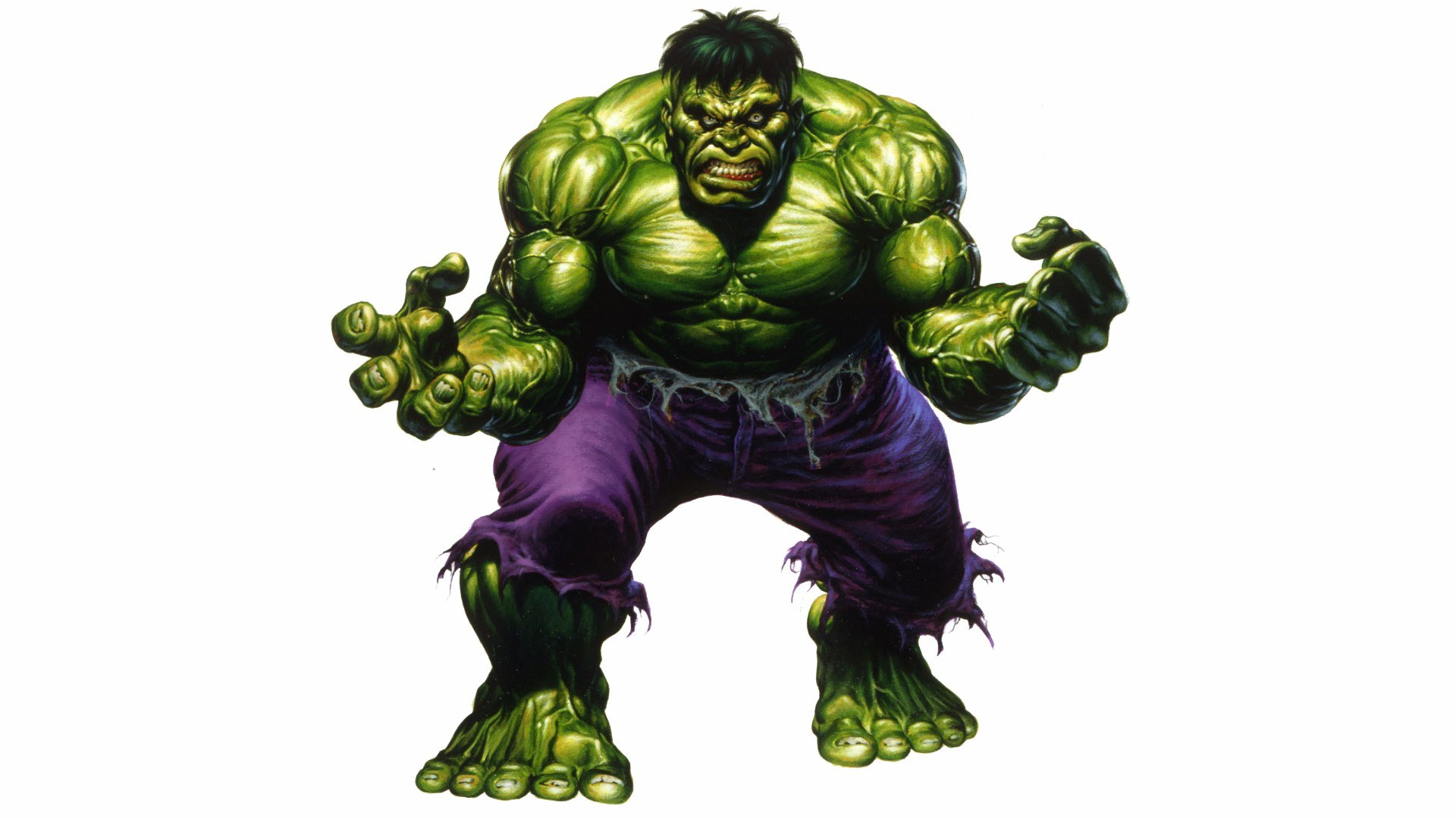 The Hulk in a battle stance