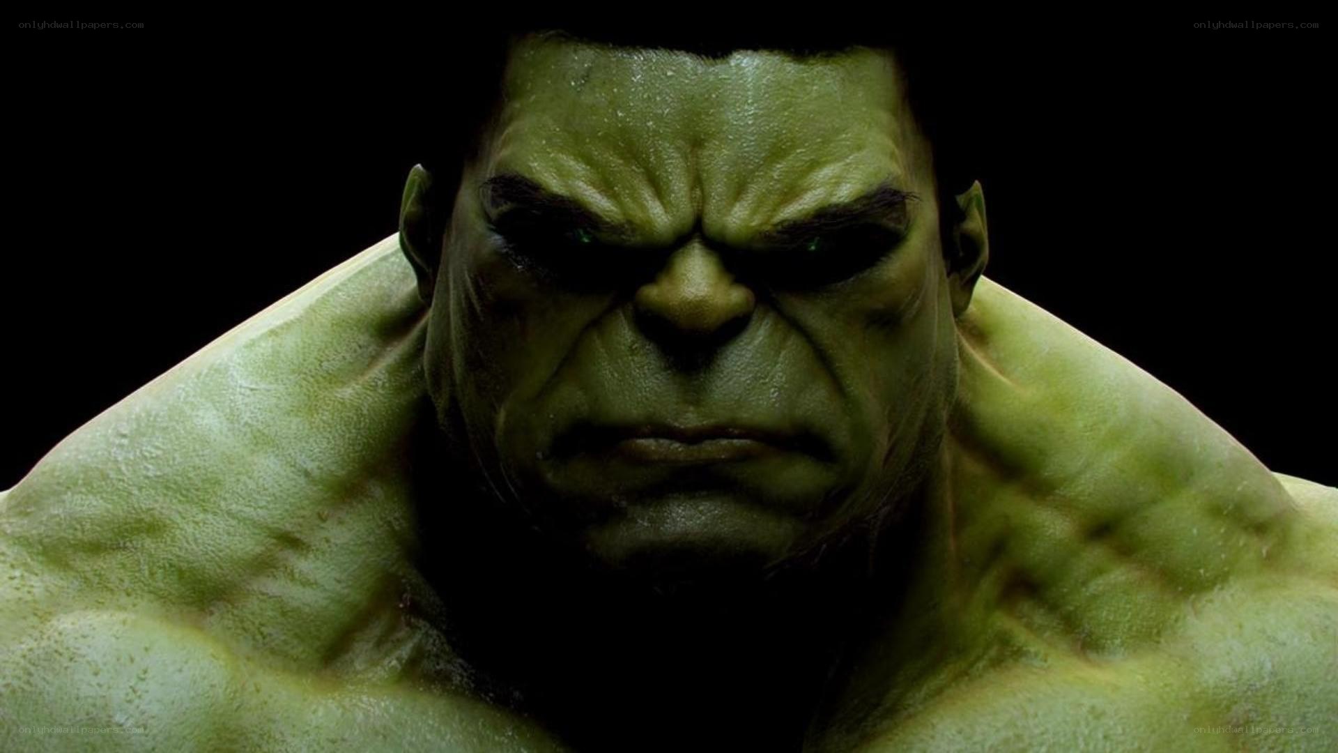 The Hulk intense close-up
