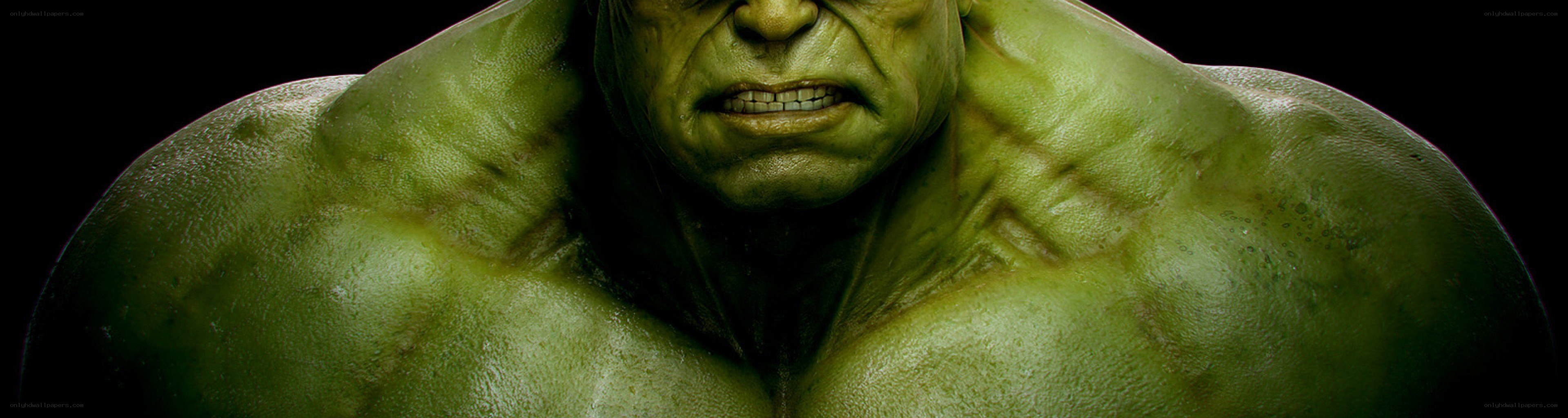 The Hulk's intense expression