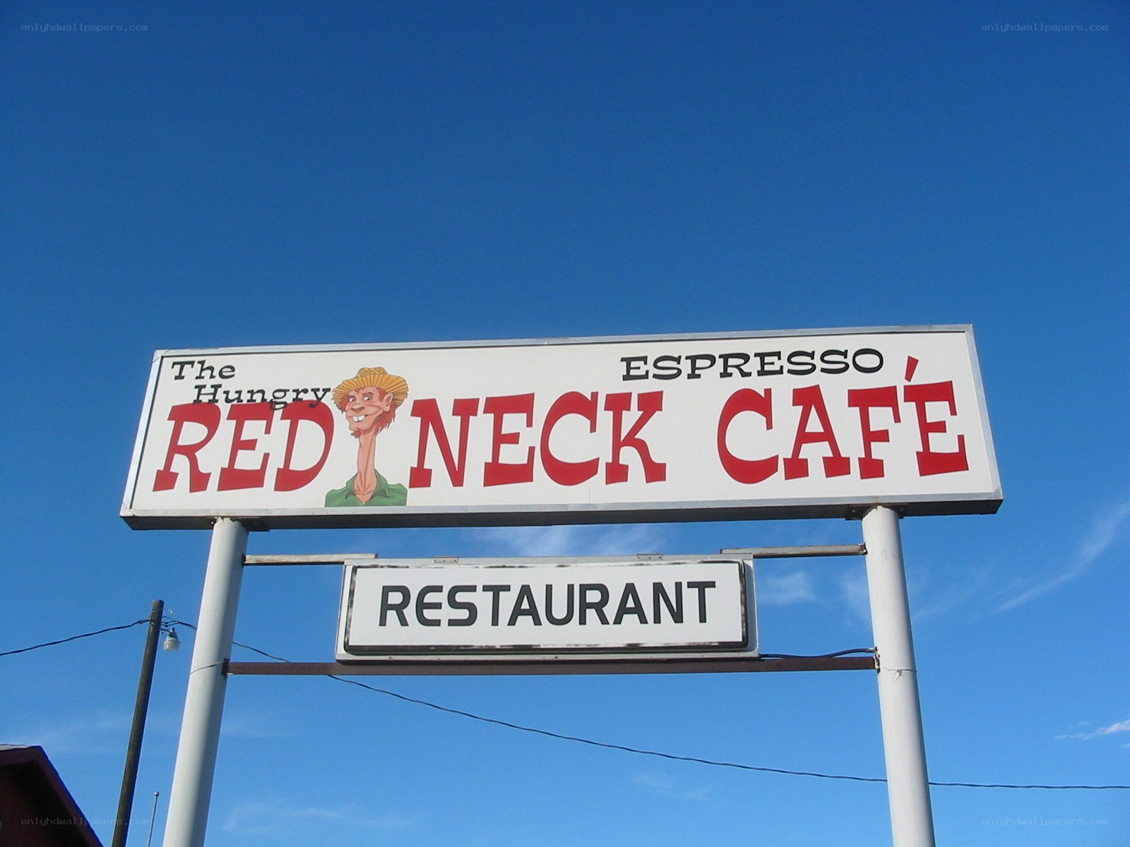 The Hungry Red Neck Cafe sign