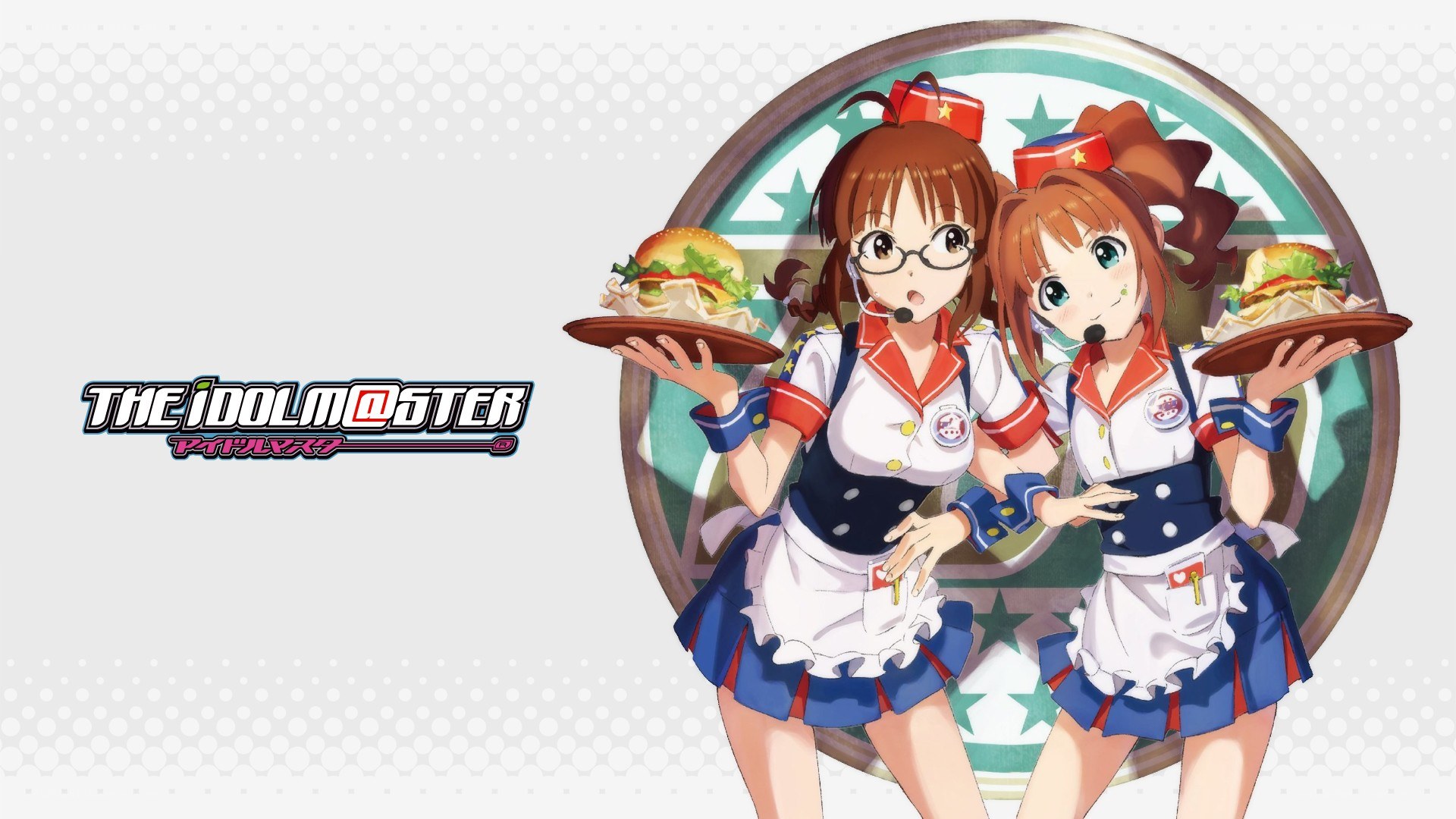 The Idolmaster characters with burgers
