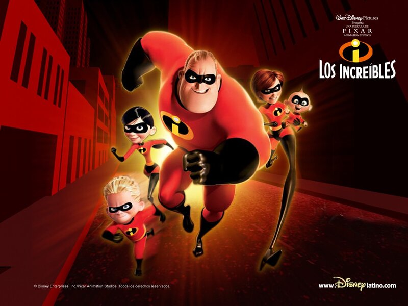 The Incredibles family running