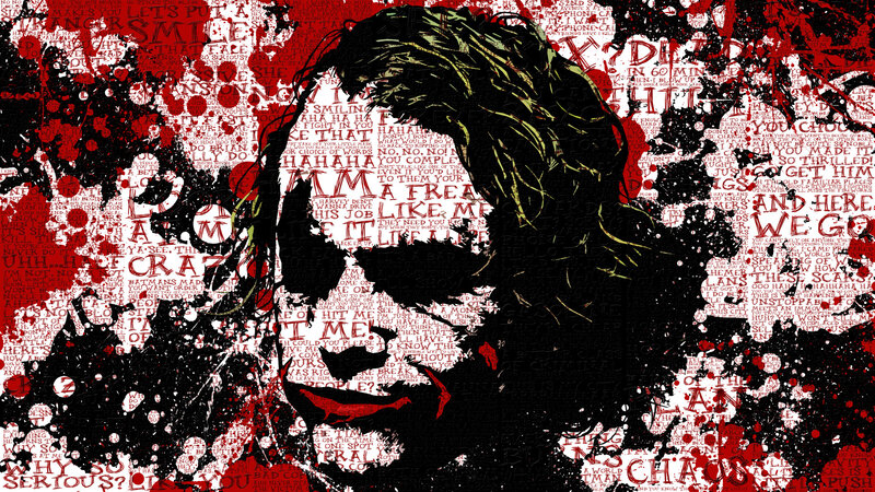 The Joker chaos collage