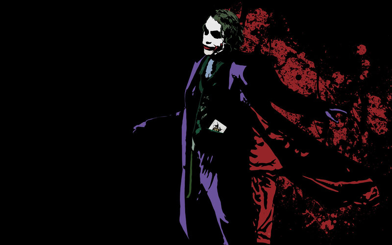 The Joker Character — Black, Dark, Dramatic, Digital Art, Mask