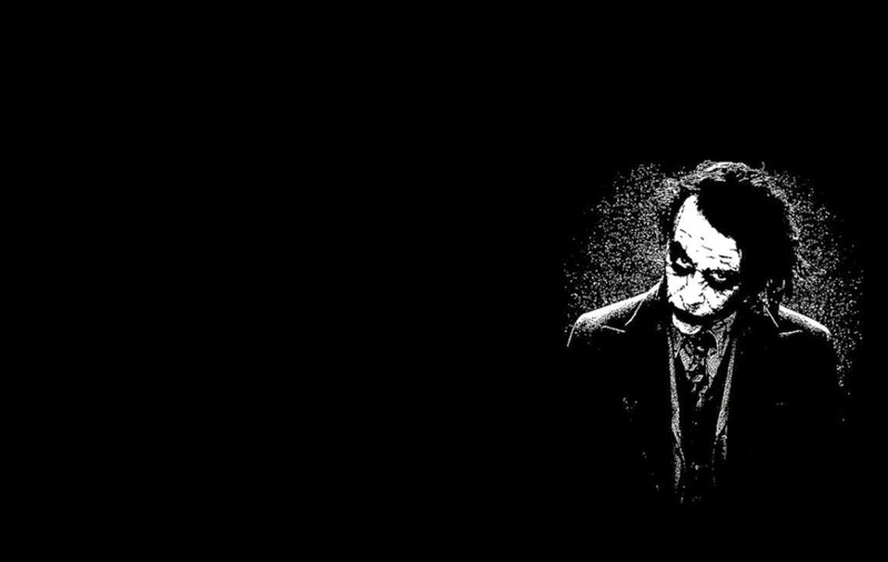 The Joker Character — Black, Dark, Dramatic, Illustration