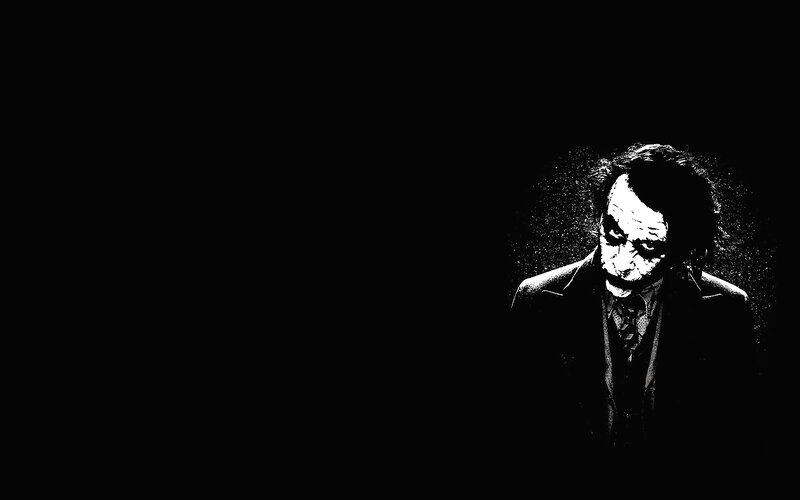 The Joker Character — Black, Dramatic, Illustration, Suit