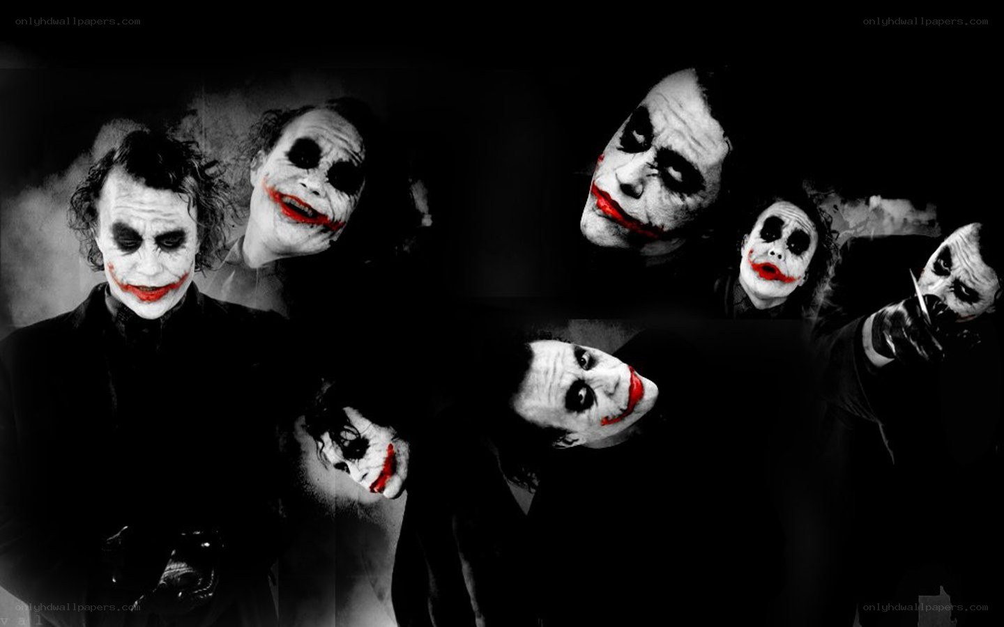 The Joker character collage