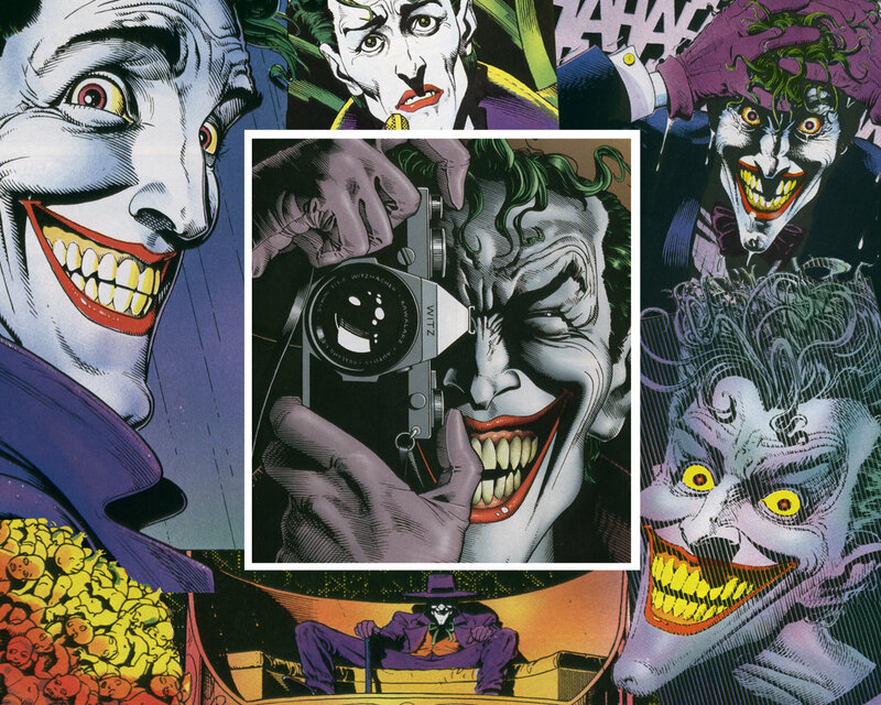 The Joker comic collage