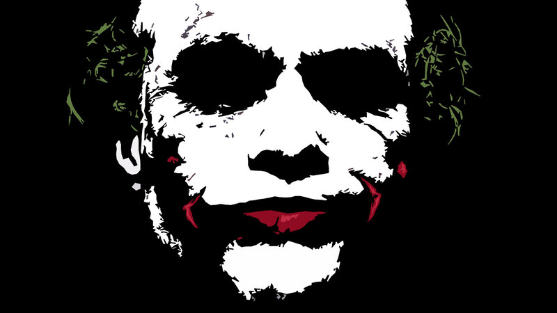 The Joker face art