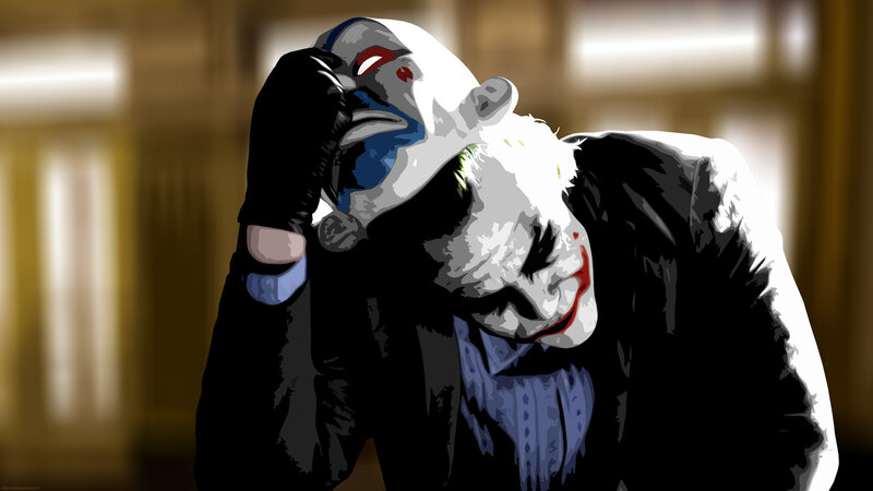 The Joker in a dramatic pose
