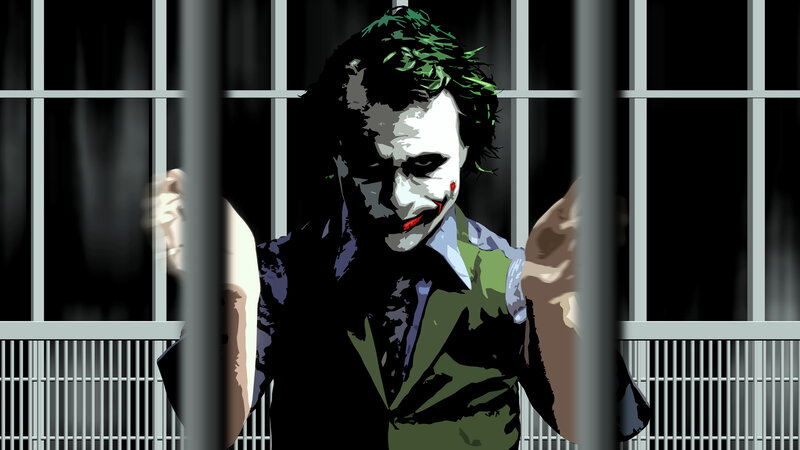 The Joker in a jail cell