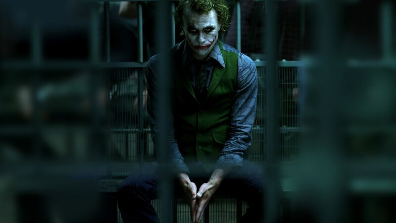 The Joker in a prison cell